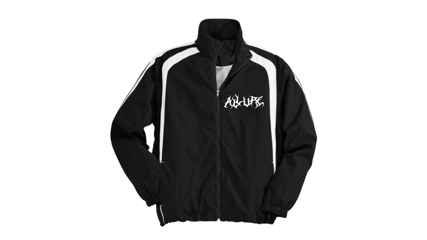 Black Windbreaker Track Jacket